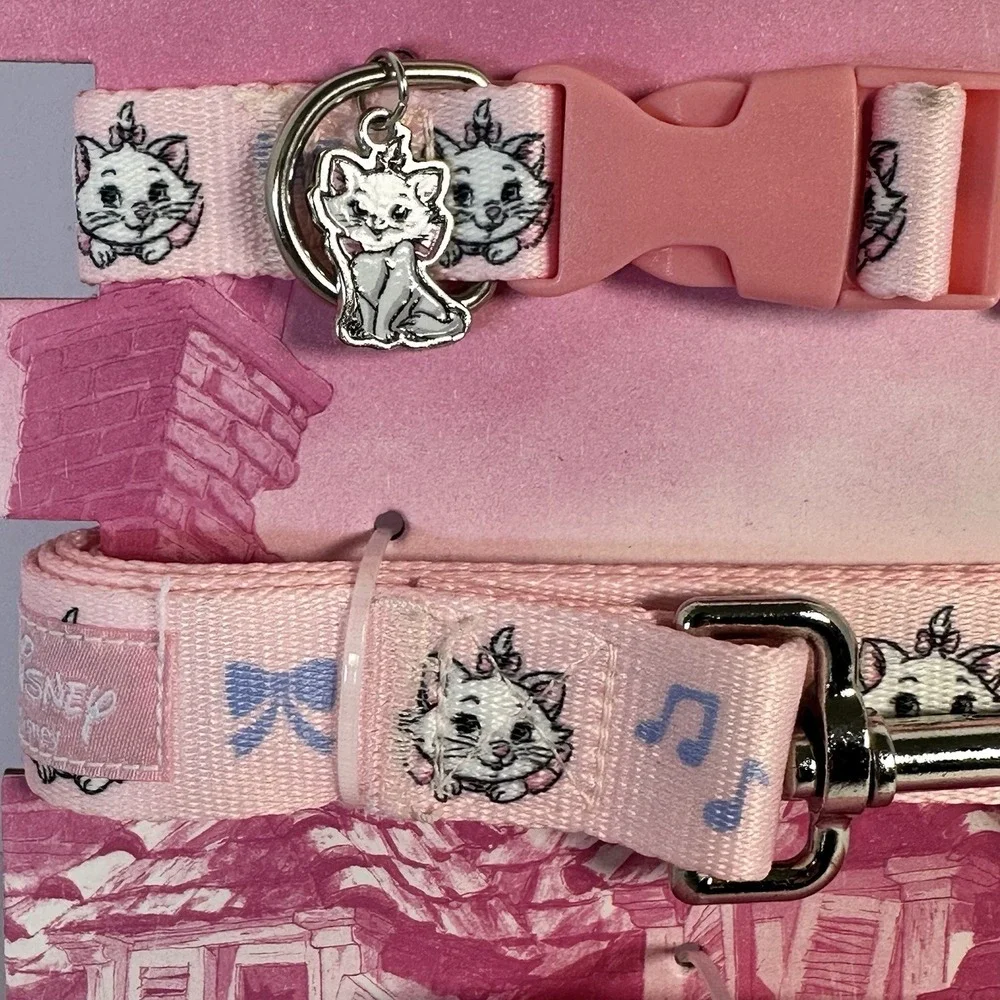 Disney Aristocats Marie Dog Collar Leash Set Pink Small Pet CultureFly